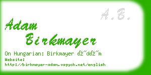 adam birkmayer business card